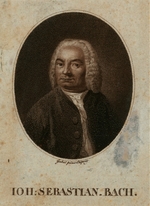 Goebel, Emanuel Traugott - Porträt von Johann Sebastian Bach