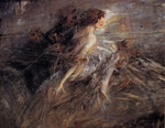 Boldini, Giovanni - Porträt der Marquise mit Pfauenfedern