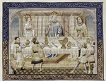 Meister der Berry-Apokalypse - Kaiser Augustus, seine Frau und Sohn am Tisch (Aus: Jean Hayton, Fleur des histoires de la terre d'Orient)