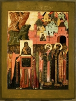 Russische Ikone - Eintreten der Ikone der Gottesmutter von Vladimir in Moskau in 1395