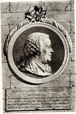 Unbekannter Künstler - Porträt von Burkhard Christoph Graf von Münnich (1683-1767)