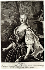 Unbekannter Künstler - Porträt der Prinzessin Anna Leopoldowna (1718-1746), Mutter des Zaren Iwan VI.