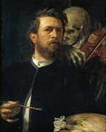Böcklin, Arnold - Selbstporträt mit fiedelndem Tod