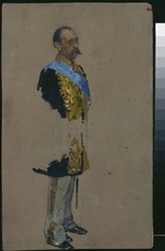 Repin, Ilja Jefimowitsch - Porträt von Dmitri Andreiewitsch Graf Tolstoi (1823-1889)