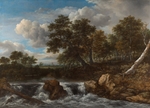 Ruisdael, Jacob Isaacksz, van - Landschaft mit Wasserfall