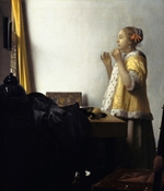 Vermeer, Jan (Johannes) - Junge Dame mit Perlenhalsband