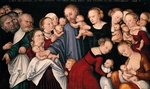 Cranach, Lucas, der Ãltere - Christus segnet die Kinder (Lasset die Kindlein zu mir kommen)