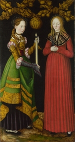 Cranach, Lucas, der Ältere - Die heiligen Genoveva und Apollonia