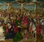 Meister von Delft - Die Kreuzigung (Triptychon mit Szenen der Passion Christi, Mitteltafel)