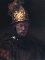 Rembrandt van Rhijn, (Schule) - Der Mann mit dem Goldhelm