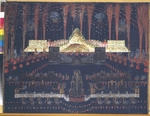Unbekannter Künstler - Feuerwerk und Illumination am 25. April 1742 in Moskau