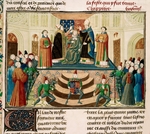 Unbekannter Künstler - Die Kaiserkrönung von Heinrich IV. von England (Detail einer Miniatur aus Grandes Chroniques de France von Jean Froissart)