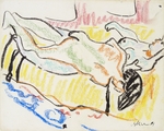 Kirchner, Ernst Ludwig - Liebespaar im Atelier (Zwei Akte)