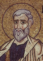Byzantinischer Meister - Der Prophet Haggai (Detail von Mosaik-Interieur im Markusdom)