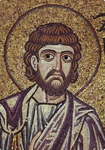 Byzantinischer Meister - Der Prophet Sacharja (Detail von Mosaik-Interieur im Markusdom)