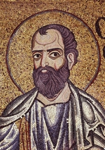 Byzantinischer Meister - Der Prophet Maleachi (Detail von Mosaik-Interieur im Markusdom)