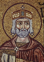 Byzantinischer Meister - König David (Detail von Mosaik-Interieur im Markusdom)