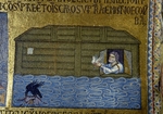 Byzantinischer Meister - Die Arche Noah: Noah sendet einen Raben und eine Taube aus (Detail von Mosaik-Interieur im Markusdom)