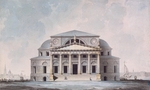 Quarenghi, Giacomo Antonio Domenico - Die Fassade des Börsengebäudes in Sankt Petersburg