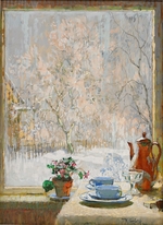 Gorbatow, Konstantin Iwanowitsch - Winterblick durch das Fenster