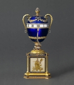 Perchin, Michail Jewlampiewitsch, (FabergÃ©-Werkstatt) - Blaues Schlangen-Ei