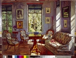 Schukowski, Stanislaw Julianowitsch - Das Wohnzimmer im Herrenhaus Roschdestweno