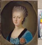 Unbekannter Meister des 18. Jhs. - Porträt der Großfürstin Natalia Alexejewna von Russland (1755-1776), Prinzessin Wilhelmine Luise von Hessen-Darmstadt