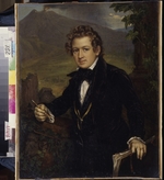 Tropinin, Wassili Andrejewitsch - Porträt von Maler Karl Pawlowitsch Brjullow (1799-1852)