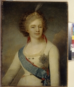 Borowikowski, Wladimir Lukitsch - Porträt der Zarin Maria Feodorowna von Russland (1759-1828) in der Uniform der Chevaliergarde