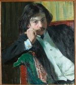 Kustodiew, Boris Michailowitsch - Porträt von Dichter Janko Lavrin (1887-1986)
