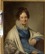 Unbekannter Künstler - Porträt von Sofia Iwanowna Boratynskaja (1797-1862)
