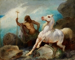 Odier, Édouard Alexandre - Die Kreation des Pferdes durch Neptun