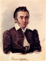 Bestuschew, Nikolai Alexandrowitsch - Porträt von Dezembrist Nikita Murawjow (1797-1843)