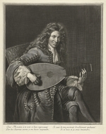 Edelinck, Gerard - Porträt von Lautenspieler und Komponist Charles Mouton (um 1626-1710)