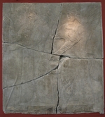 Assyrische Kunst - König Assurnasirpal II. und seim Gott. Relief aus dem Palast Assurnasirpals II.