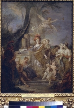 Torelli, Stefano - Katharina II. als Minerva, von den Musen umkreist