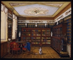Unbekannter Künstler - Die Bibliothek von Graf Henryk Ilinski in Romaniw