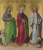 Lochner, Stephan - Die heiligen Matthäus, Katharina von Alexandrien und Johannes der Evangelist