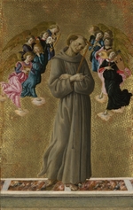 Botticelli, Sandro - Heiliger Franziskus mit Engeln
