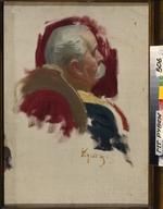 Kustodiew, Boris Michailowitsch - Porträt von Peter Alexandrowitsch Saburow (1835-1918)