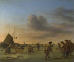 Velde, Adriaen, van de - Golfspieler auf dem Eis nahe Haarlem