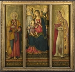 Benvenuto di Giovanni - Madonna mit dem Kinde und Heiligen Petrus und Nikolaus