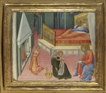 Giovanni di Paolo - Die Geburt Johannes des Täufers (Predella des Altarbildes)
