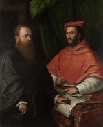 Girolamo da Carpi (Girolamo Sellari) - Kardinal Ippolito de' Medici und Monsignor Mario Bracci