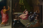 Macchietti, Girolamo - Heiliger Nikolaus von Bari wirft der goldene Kugeln in das Zimmer der dreier armer Mädchen