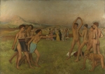 Degas, Edgar - Spartanische Mädchen fordern Jungen zum Wettkampf