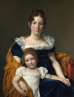 David, Jacques Louis - Portrait der Gräfin Vilain XIIII mit ihrer Tochter