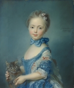 Perronneau, Jean-Baptiste - Das Mädchen mit der Katze
