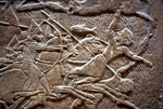 Assyrische Kunst - Assurbanipal in der Schlacht am Ulaja-Fluss