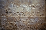 Assyrische Kunst - Assurbanipal in der Schlacht am Ulaja-Fluss